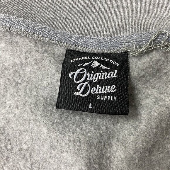 Original Deluxe Letterman Varsity Jacket Unisex L Rose Patch Cali Faux Leather - Picture 3 of 14